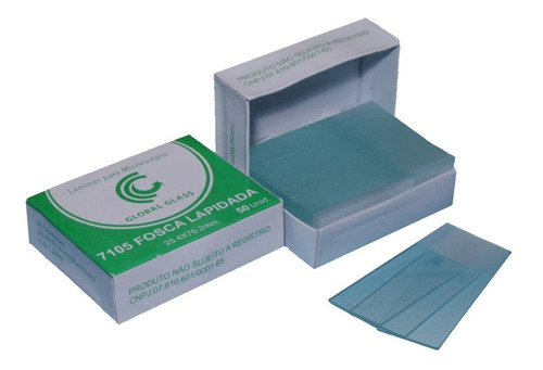 Lamina Microscopia Fosca Lapidada - 10 Caixas C/ 50 Und