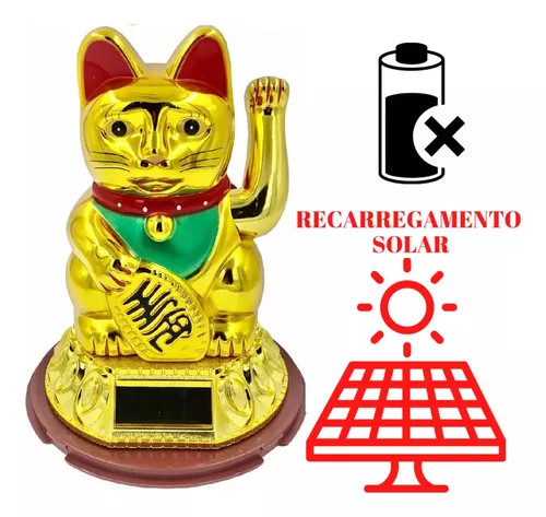 Gato Manekineko Kit 4 Und Atrai Dinheiro Prosperidade Fortuna Maneki Neko  Gatinha Da Sorte