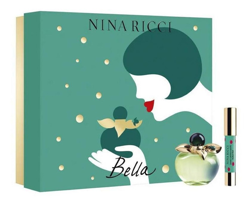 Kit de eau de toilette Bella de Nina Ricci para mujer de 80 ml y lápiz labial