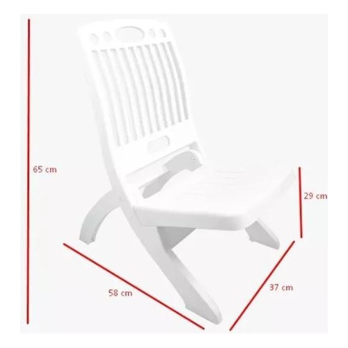Silla Plegable Camping Pvc Blanca