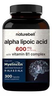 Ácido Alfa Lipoico Alpha Lipoic Acid 600 Mg Antioxidante