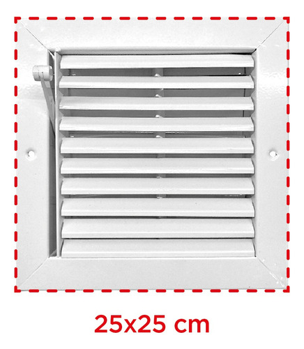 Rejilla De Ventilacion 20x20 Con Palanca - Dunkel Eco
