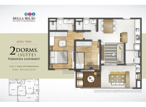 Imagem 6 de 11 de Realize O Seu Sonho -apartamento Com 2 Dormitórios À Venda, 72 M² Por R$ 351.000 - Pronto Pra Morar - Ap0091