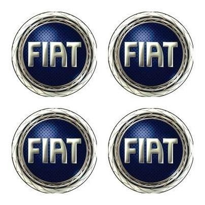 Emblema Calota 51mm Fiat Az/pta (4 Un)