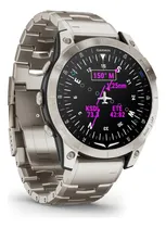 Comprar Smartwatch D2 Mach 1 Garmin Amoled Reloj Aeronautico Musica Caja Negro Malla Plateado Bisel Plateado