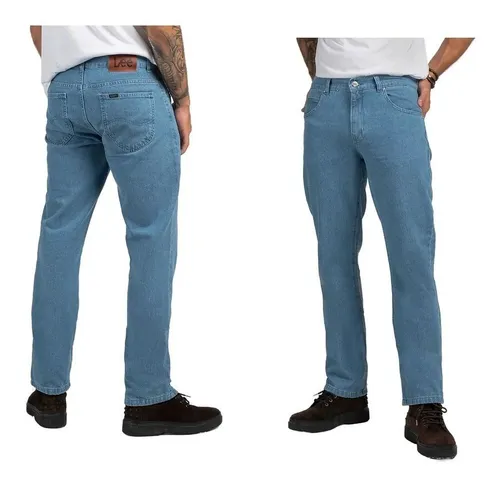Calça jeans masculina lee hotsell chicago tradicional stone escura