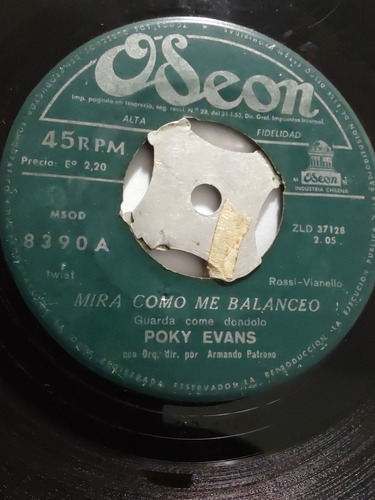 Vinilo Single De Los Flamantes Ésto Es Twist/poki Evans(u157 (Usado)