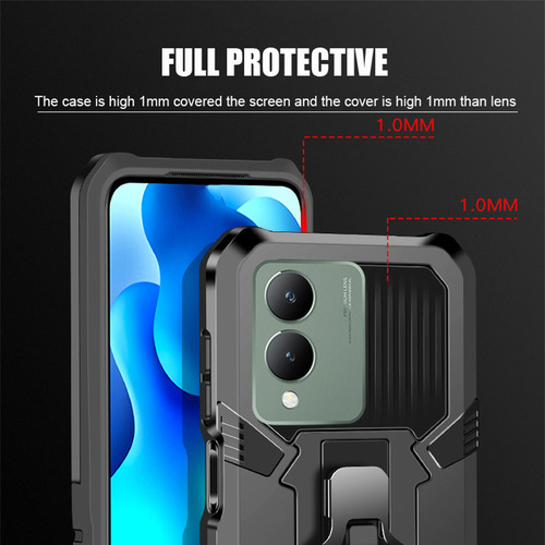 A Funda Para Vivo Y17s Metal Antisísmico Tener Vidrio