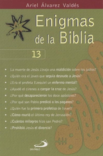 Enigmas De La Biblia 13 - Alvarez Valdes Ariel (libro)