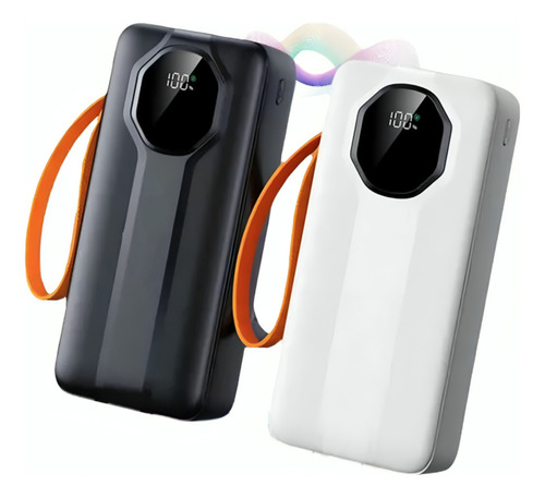Power Bank 50.000mah Carregador Maxnova BTE-61 Portátil Turbo 22.5w Cor Preto Compatível com Todos Os Celulares
