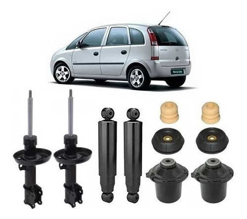 4 Amortecedor+ Kit Suspensão Meriva 1.4 1.8 2003 A 2013