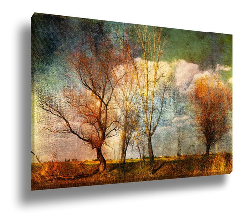 Quadro Tela Canvas Grande Sala Quarto Árvores 80x120 Cor Impressão em Alta Resolução Cor da armação Tecido Canvas Borda Infinita