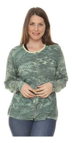 Imagen 5 de 6 de Campera Con Cierre Tejida Sublimada Art 2811