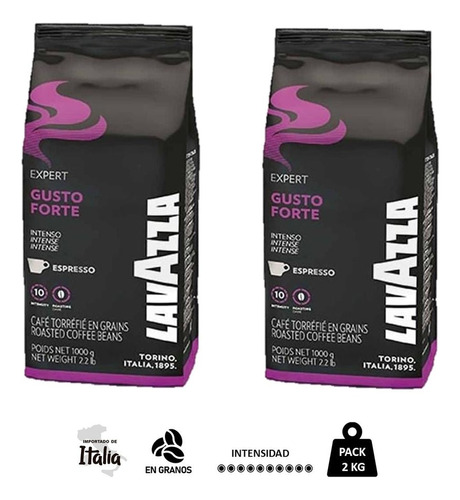 Café Grano Lavazza Gusto Forte Pack X 2 Kg.