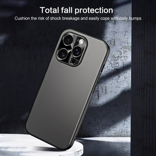 Capa De Celular Galvanizada Fosca Com Suporte Para iPhone