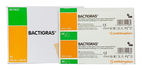 Imagen 3 de 4 de Apósito Bactigras 10x10 Cm - Pack De 5 Unidades