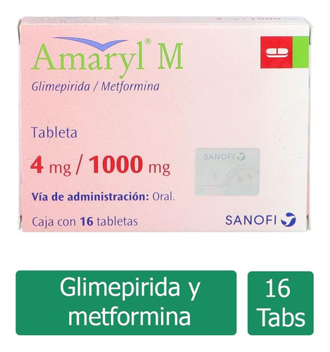 Amaryl M 4 Mg / 1000 Mg Caja Con 16 Tabletas