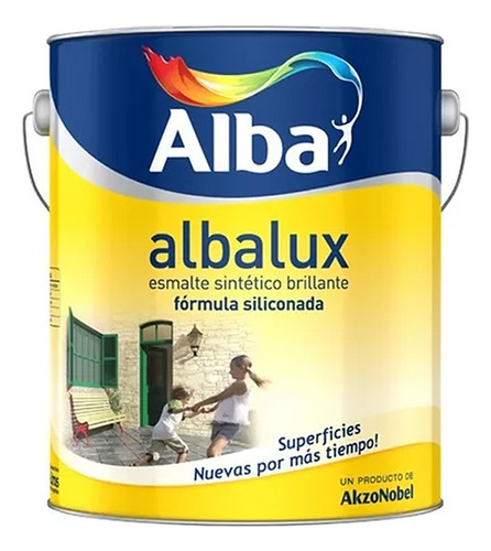 Esmalte Sintético Albalux Gris Hielo Brillante 500 Ml Sibaco