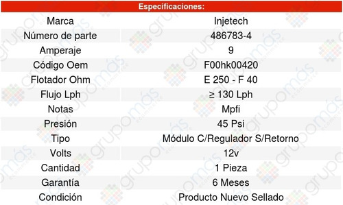 Modulo Bomba Combustible Sierra 1500 8cil 4.8l 10/13 8160949
