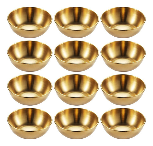 Hayuhone 12 Plato Salsa Acero Inoxidable Mini Platillo Para