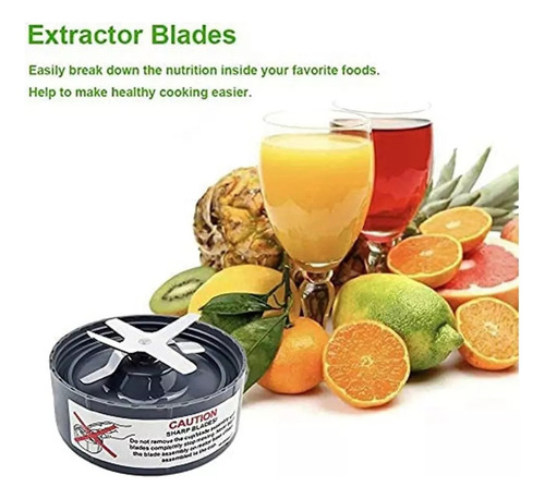 Kit 2 Lâmina De Aço Compatível Com Nutribullet 600w 900w