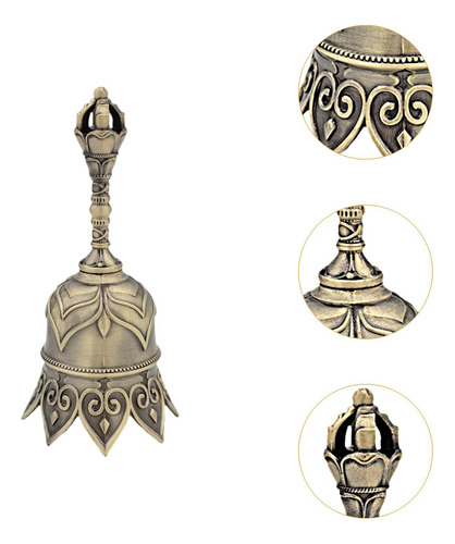 Campana De Mano Decorativa, Regalo Retro, Patrón De Bronce