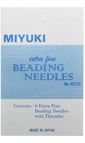 Miyuki Beading Extra Fina, Agujas 6 Piezas + Enhebrador - Jp