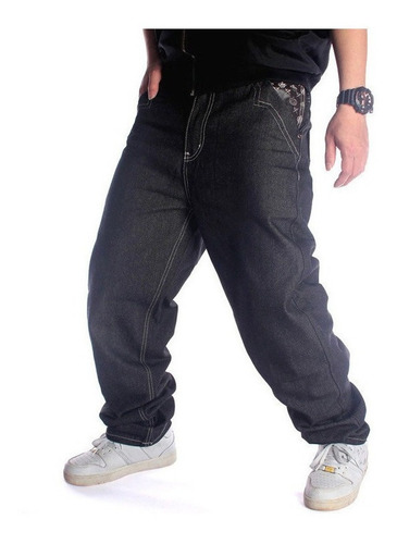 Pantalones Vaqueros De Talla Grande De Hip Hop Para Hombre