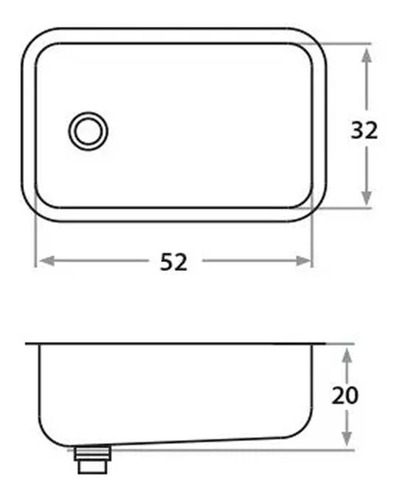 Imagen 2 de 2 de Bacha De Cocina Simple Mi Pileta Modelo 403 Lujo 52x32x20