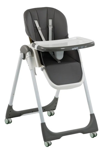 Silla De Comer Bebe Alturas Posiciones Reclinable Con Ruedas 3028 Con Ruedas Gris