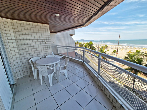 Frente Para O Mar, 2 Dormitórios, Suíte, Ampla Sacada, Garagem, R$ 630 Mil, Em Praia Grande, (ap1417)