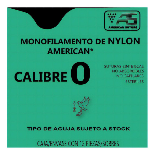 Hilo Nylon America Sutura Calibre # 0 Color Azul