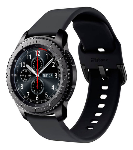 Correa Compatible Samsung Gear S3 Frontier Negro Hebilla 22m