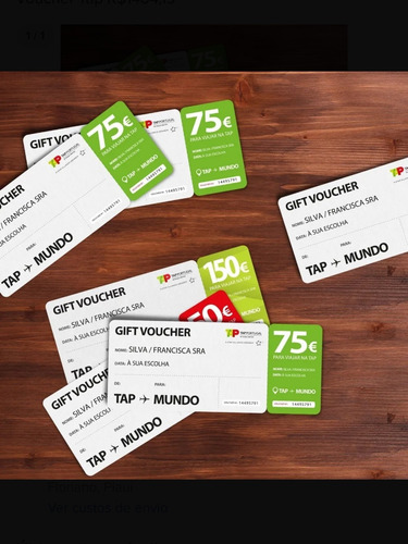 Imagem 1 de 1 de 4 Vouchers Tap 10% Off. Dois De R$ 2.600 E Dois De R$ 2.000.