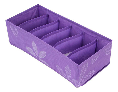 Organizador Multiuso Com 6 Divisórias Cor Roxo 100% Tnt