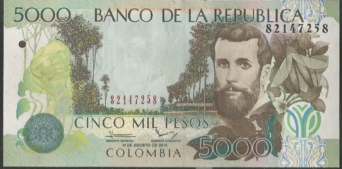 Colombia, 5000 Pesos 31 Ago 2013 Bgw548
