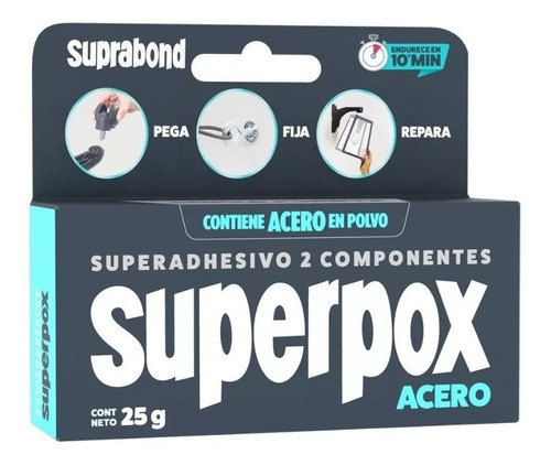 Super Adhesivo Erpox 2 Componentes Con Polvo Acero Suprabond