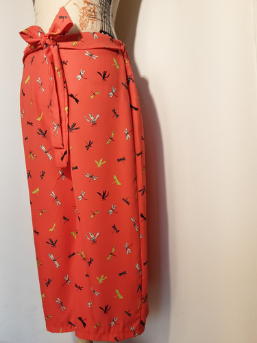 Imagen 7 de 10 de Pantalón Italiano Estilo Palazzo Con Libélulas, Talla S