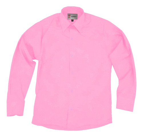 Camisa De Vestir Para Adulto Rosa Pastel 34 A 42
