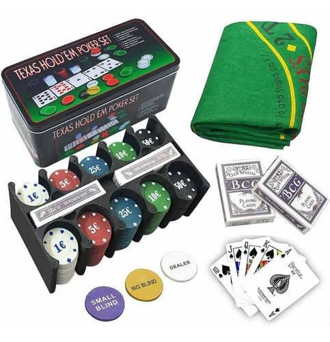 Set De Poker Tipo Casino Texas Hold 200 Piezas