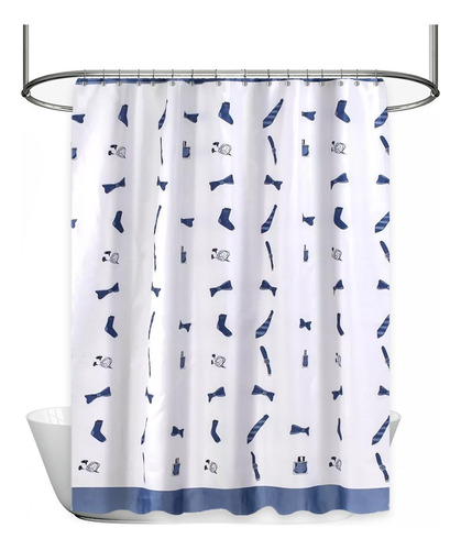 Cortina De Baño Teflon Estampada Impermeable Diseño Men Set 