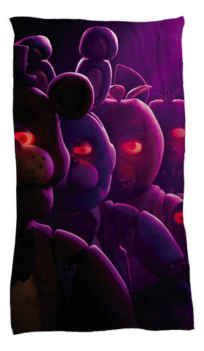 Cobija Five Nights Freddy's Fnaf Pelicula Foxy Ultrasuave Freddy Morado Fnaf