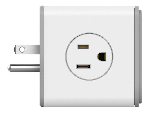 Huntkey - Adaptador De Pared Con 4 Salidas De Ca Y 3 Puertos