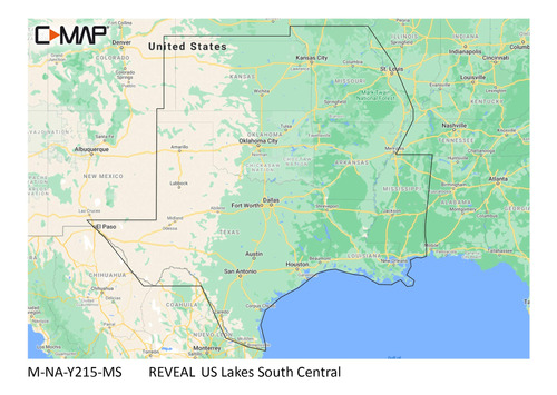 Reveal Lake Us South Central Mapa Para Navegacion Gps