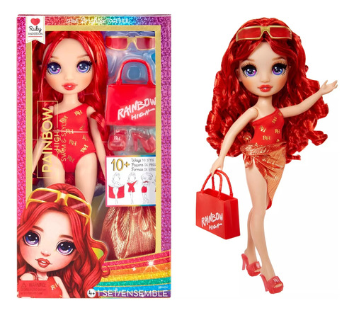 Boneca Rainbow High Swim & Style Ruby Anderson - Mga