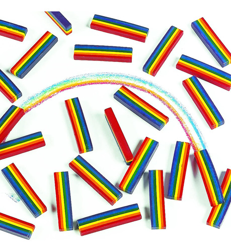 Rainbow Crayons Cada Crayon Tiene 6 Colores (juego Gran...