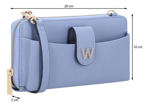 Cartera Para Mujer Westies Azul Hbkhara2we