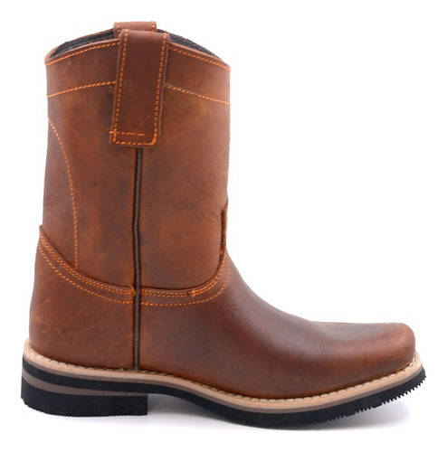 Bota De Piel Cobre Vaquera Cowboy Resistente Elegante Coni