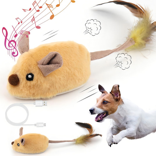 Juguetes Para Perros, Juguete Falso Para Perros En Movimient Color Caqui