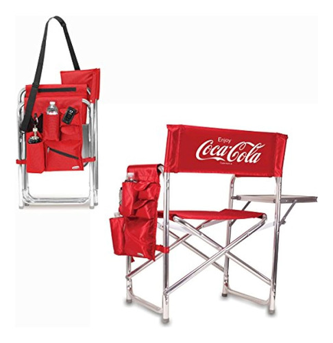 Picnic Time Cocacola Portátil Plegable Silla Deportiva Roja